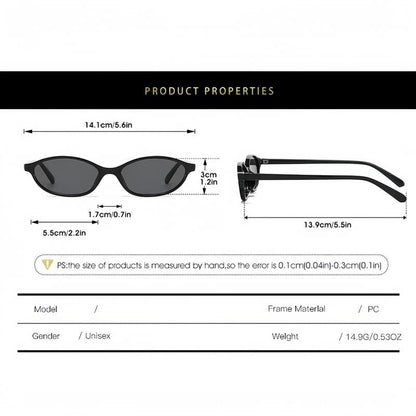 〖Summer Vibes〗3 PCS Retro Oval Sunglasses for Women Chic Cat Eye 90s Sunnies Lightweight Narrow Shades Trendy UV Protection Sunglasses Vintage Rich Girl Sunglasses Women Sunglasseswomen summerwins